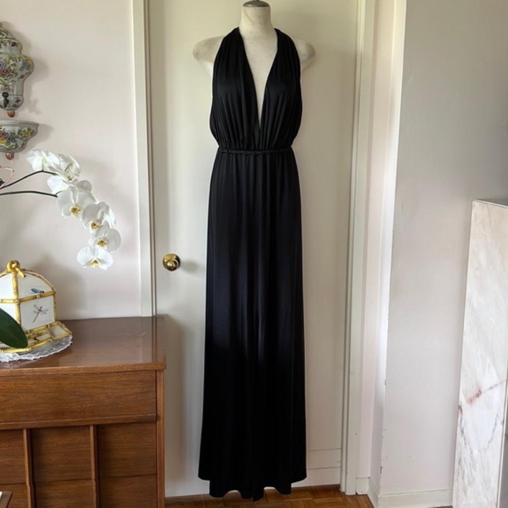 *HOST PICK* Halston Heritage Black Halter Dress Size 8 BNWT
